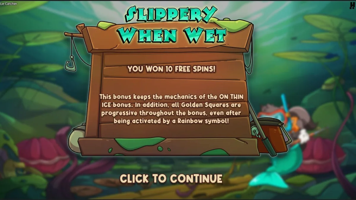 Tampilan visual slot Le Catcher dengan karakter rakun dan tema memancing malam hari